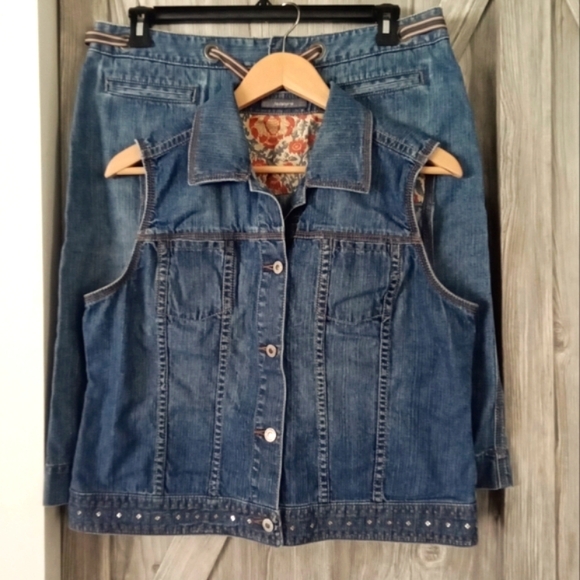 Liz Claiborne Jean Vest L - Picture 7 of 7